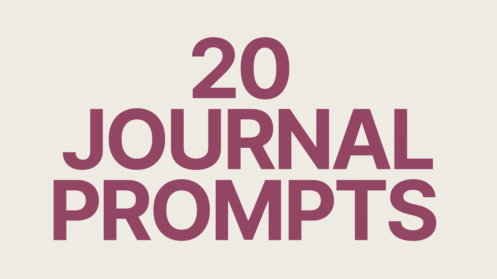 20 Journal Prompts to Catch the Sentence Running Your Day